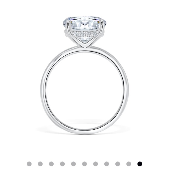 Lab created diamond and sterling silver - Picture 3 of 4